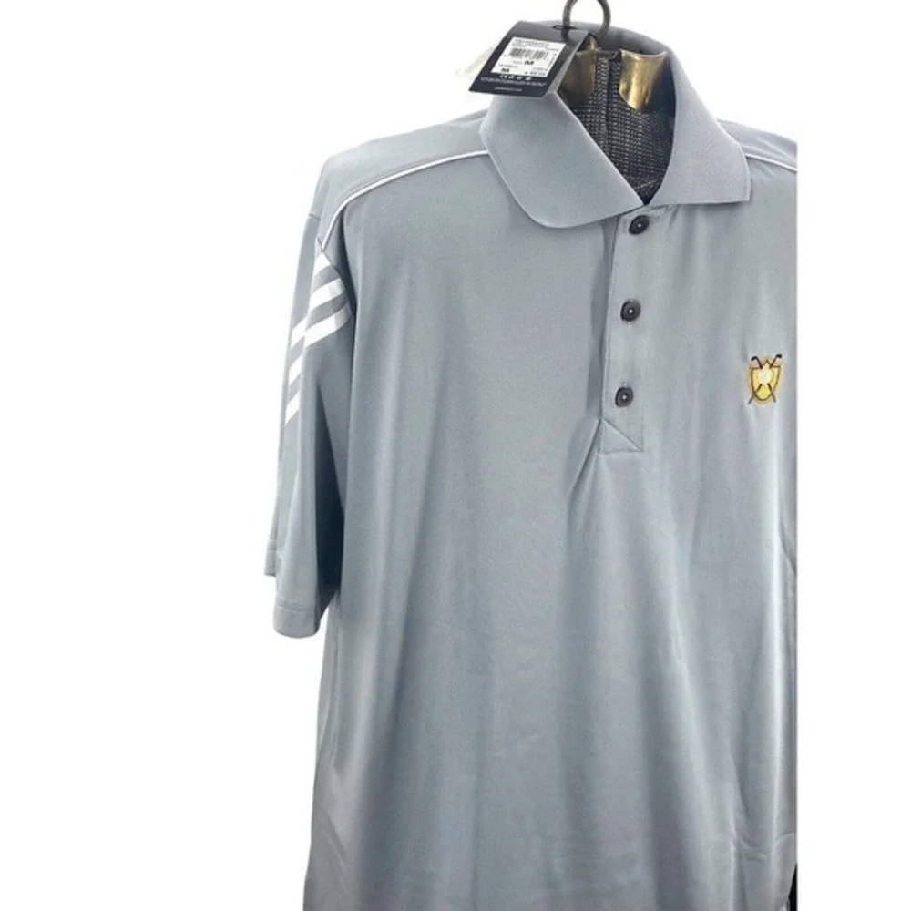Adidas Mens Climacool Golf Polo Short‎ Sleeve Shirt Grey Size Medium